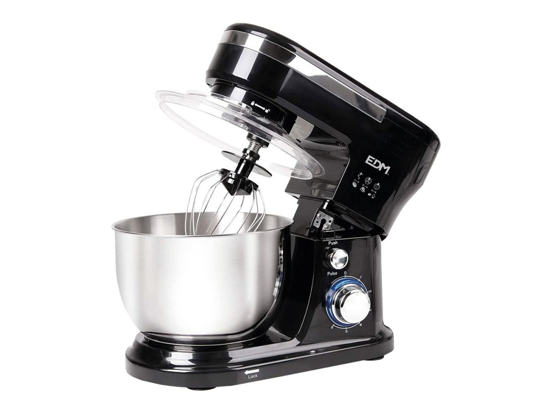 Batidora amasadora 1000w con bol de acero inoxidable 4 l, 32 x 14 x 29 cm