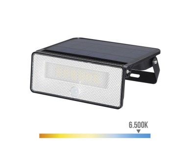 Aplique solar 12w 1.600lm 6.500k. edm