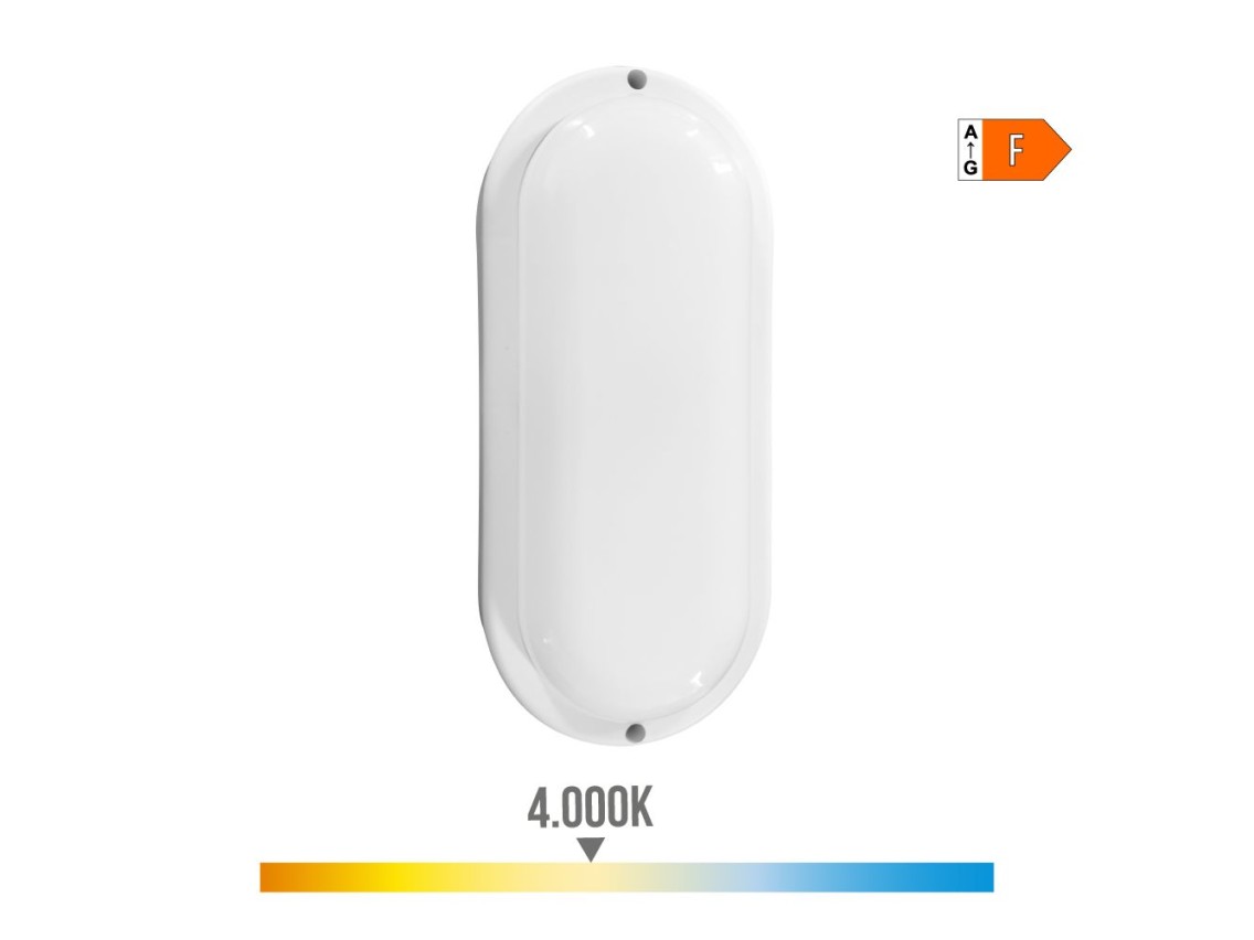 Oval led wall light with twilight and motion sensor 18w 1820lm 4,000k edm