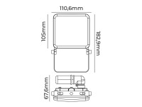 Foco proyector led frameless 20 w 1560 lm 6000 k luz fria 11 x 10,5 cm