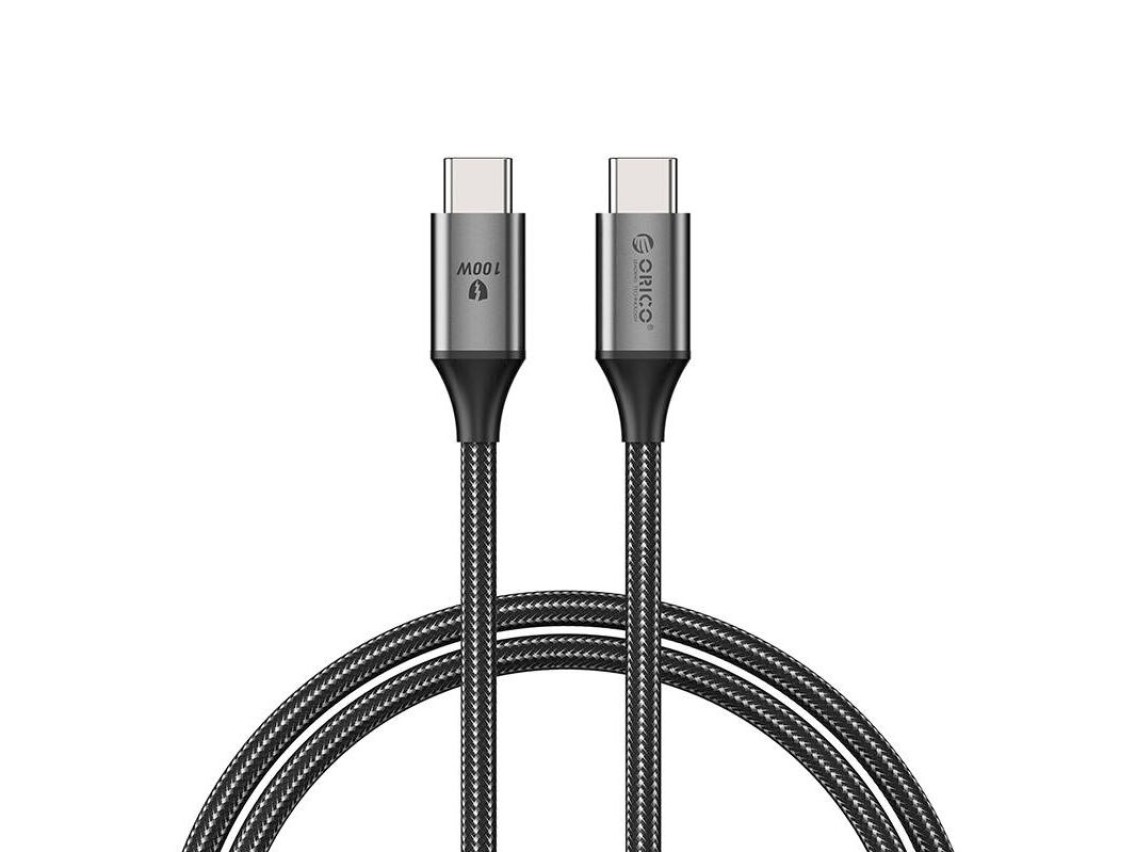 Cable de carga USB-C a USB-C Orico de 100 W (negro)