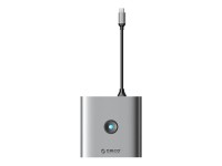 Adaptador Hub 6w1 Orico, HDMI 4K + 2x USB-A 3.0, USB-C, 100W PD