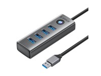 Adaptador Orico PDD4U USB para 4 hubs USB 3.0 (cinza)