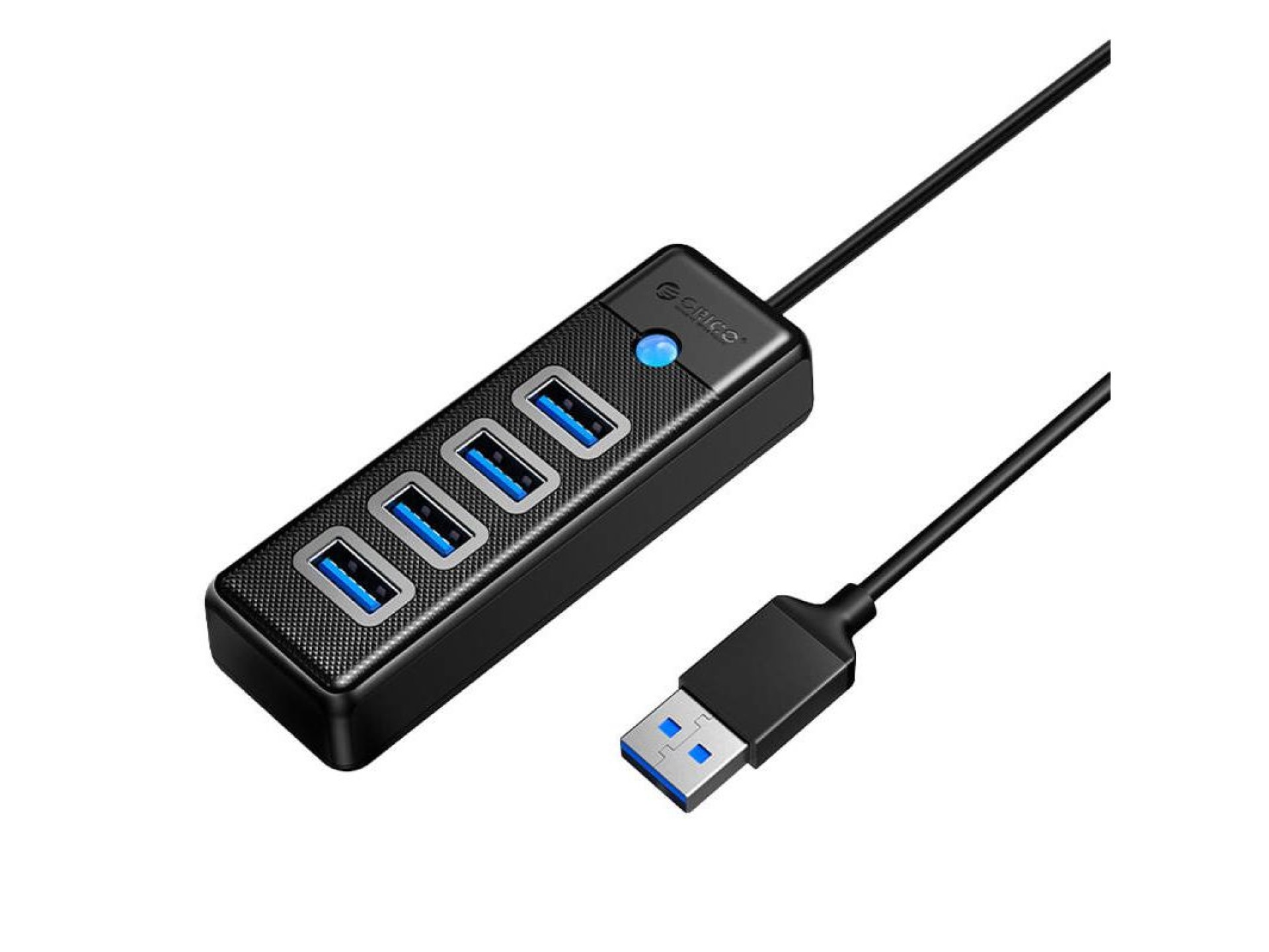 Orico Hub USB para 4x USB 3.0, 5 Gbps, 0,15 m (Preto)