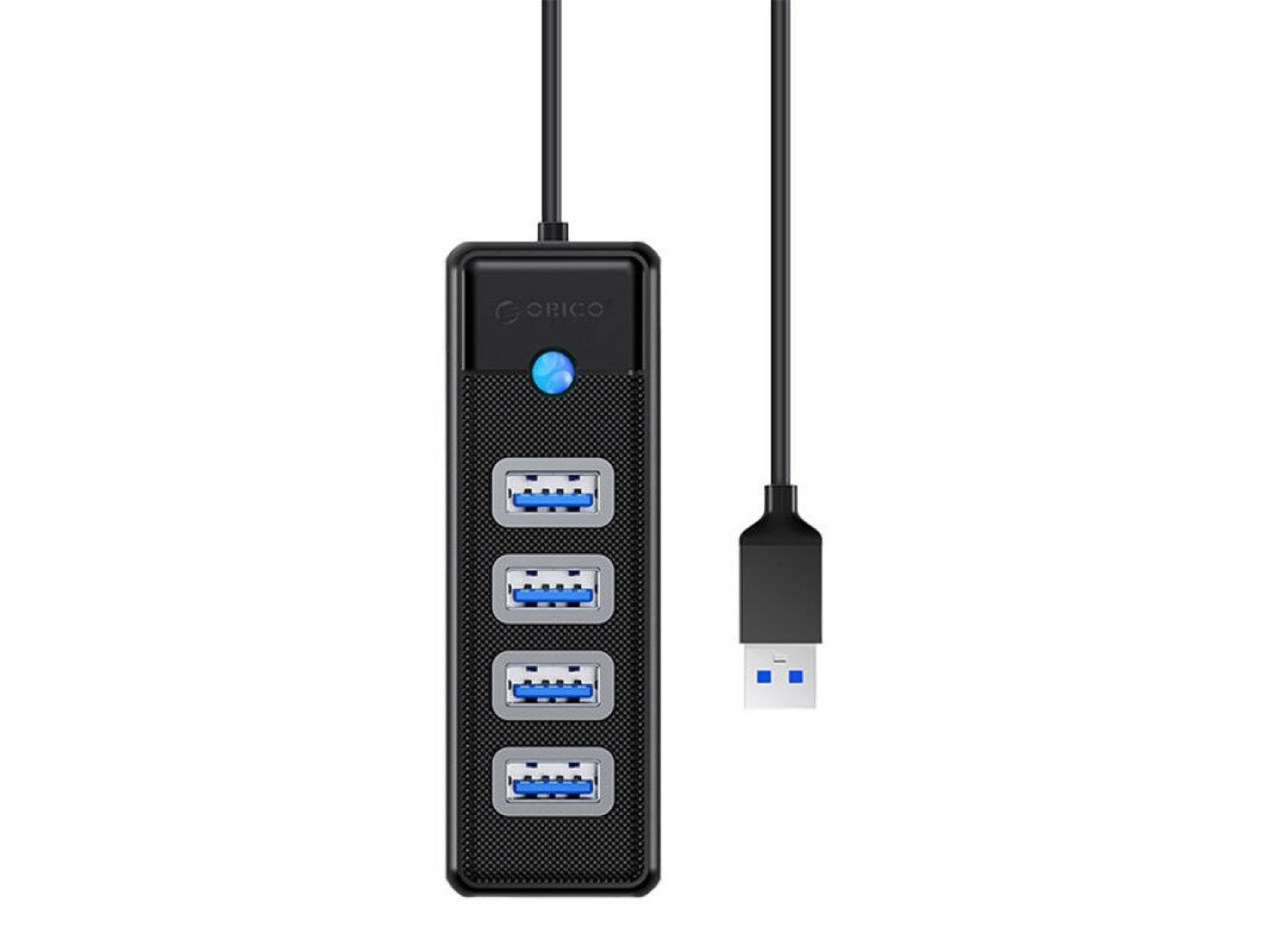 Orico Hub USB para 4x USB 3.0, 5 Gbps, 0,15 m (Preto)