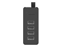 Adaptador Orico W5P-30 USB para 4 hubs USB 2.0 (preto)
