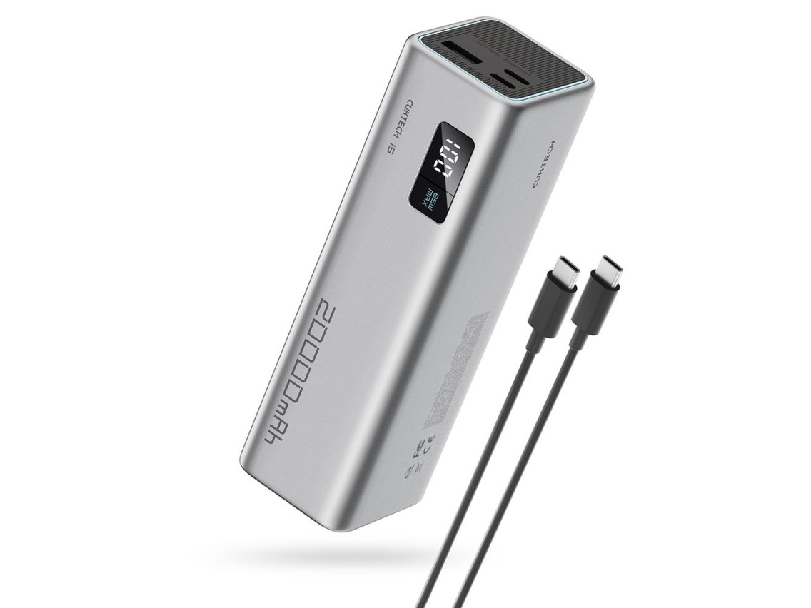 Powerbank Cuktech CUKP200XGLGR 100W 20000mAh 2 x USB-C 1 x USB-A - gray