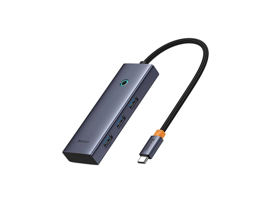 Hub USB UltraJoy Series 5-Port Space Grey (3xUSB+RJ45+PD)