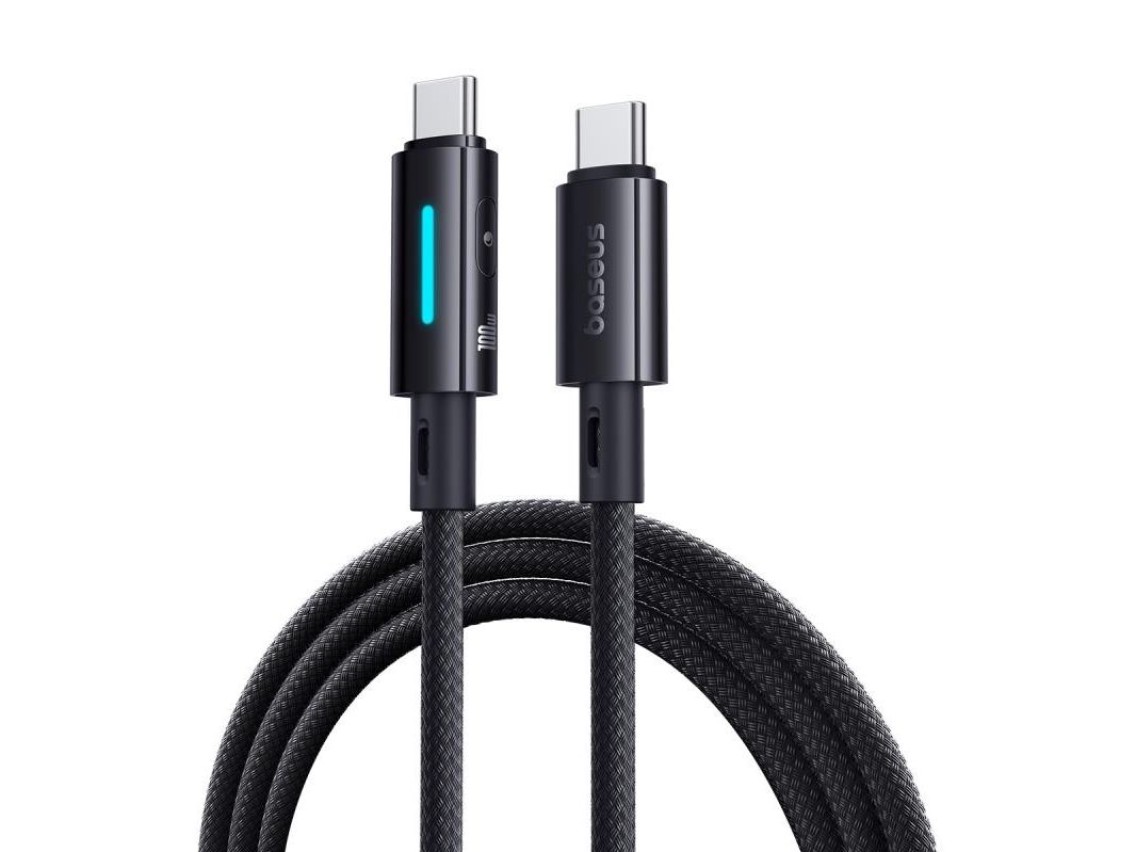 Cabo Baseus Lit USB-C - USB-C 2m 100W Preto Csmico