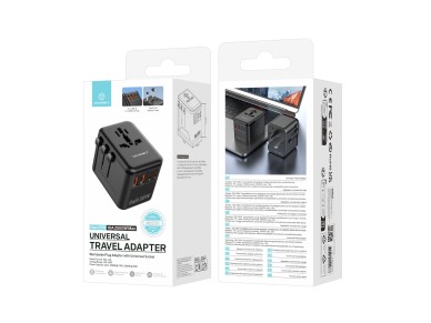 Techancy Universal Travel Adapter MB2503 Converter World Socket GaN 25W 2500W 10A Compatibility UK E