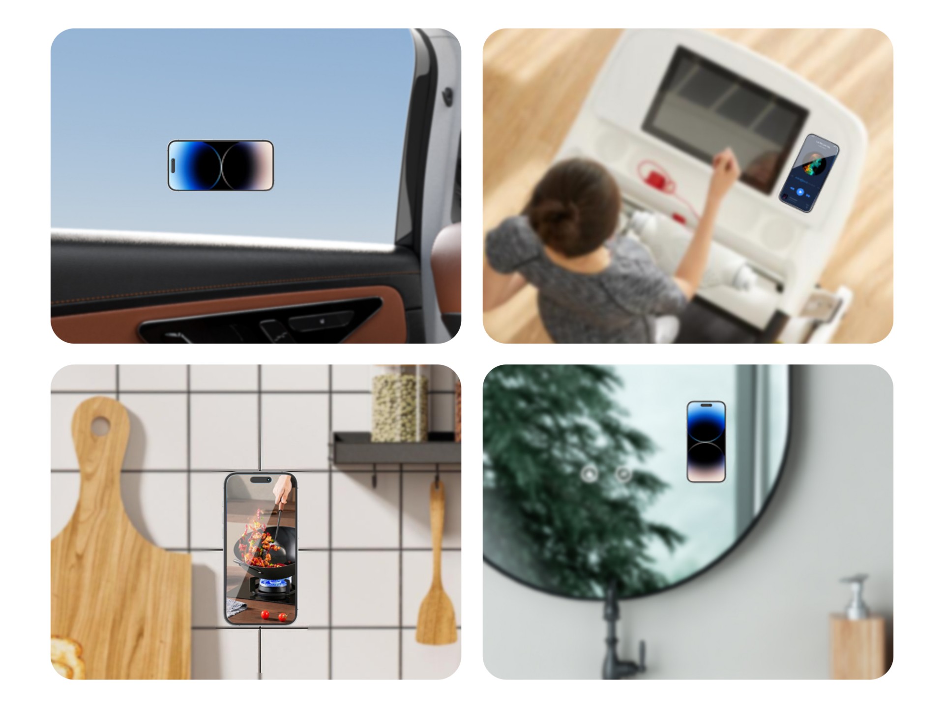 Soporte de ventosa Techancy TZ6302 para teléfono móvil y tableta, silicona ecológica, 24 ventosas, f