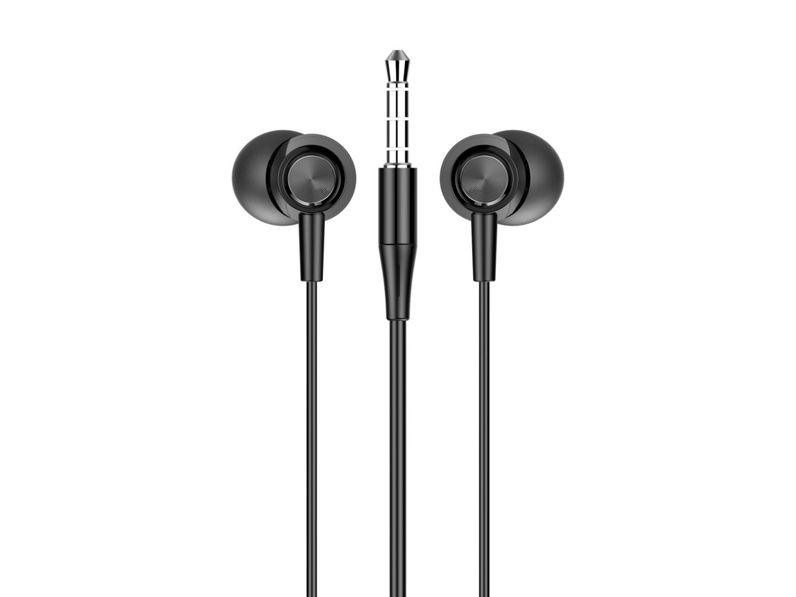 Techancy TD8025 In-Ear Headphones 3.5mm Stereo Wire with Microphone 1.2M Cable Noise Cancelling HD S