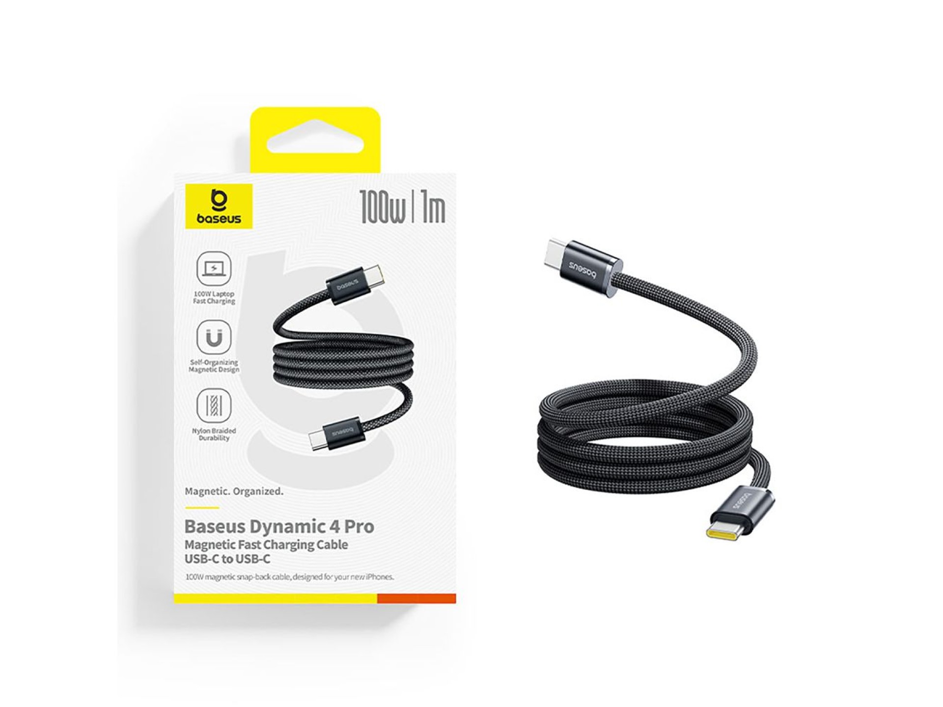 Baseus Dynamic 4 Pro Fast USB-C Cable - USB-C 100W 1m - Black