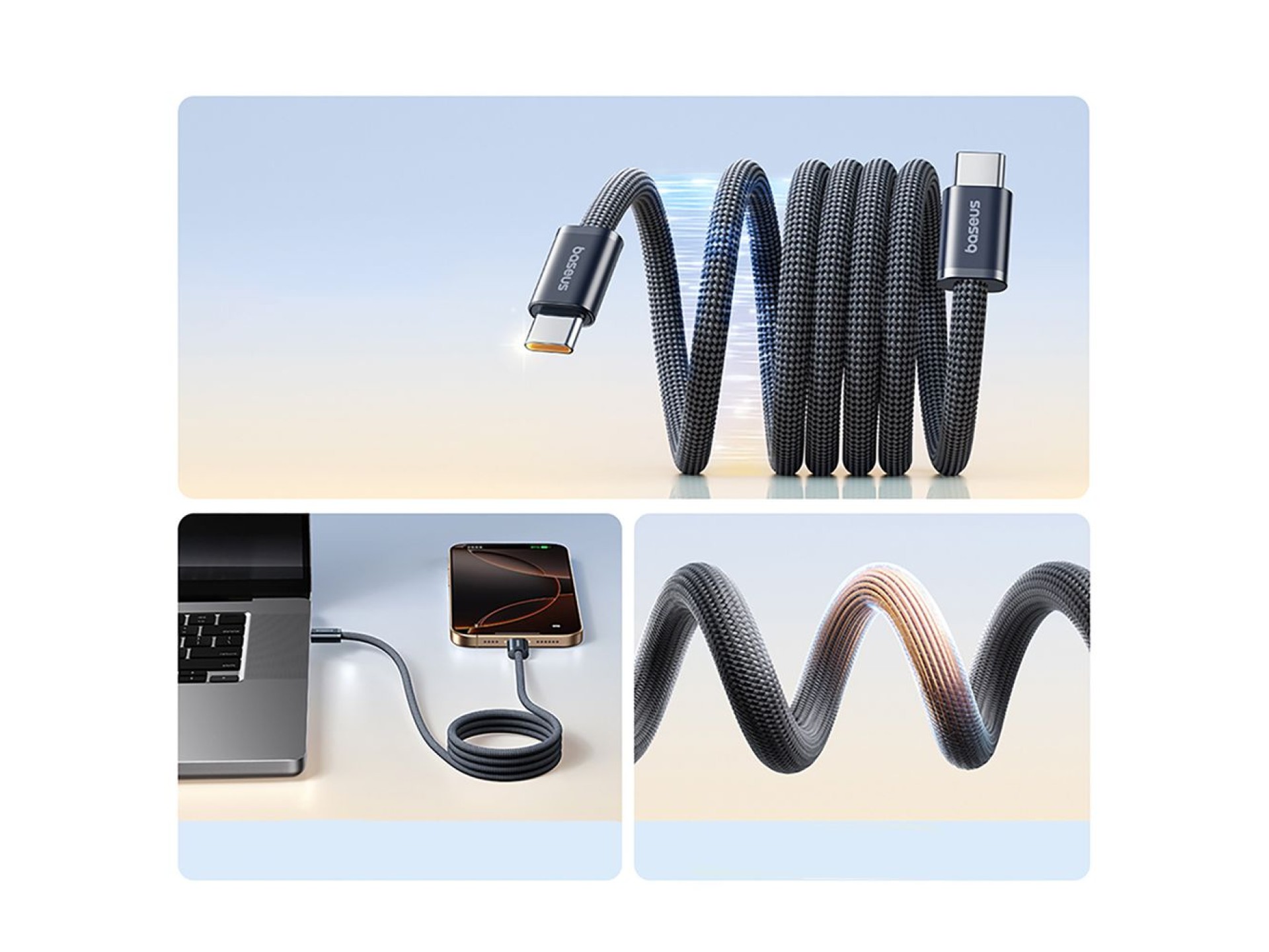 Baseus Dynamic 4 Pro Fast USB-C Cable - USB-C 100W 1m - Black