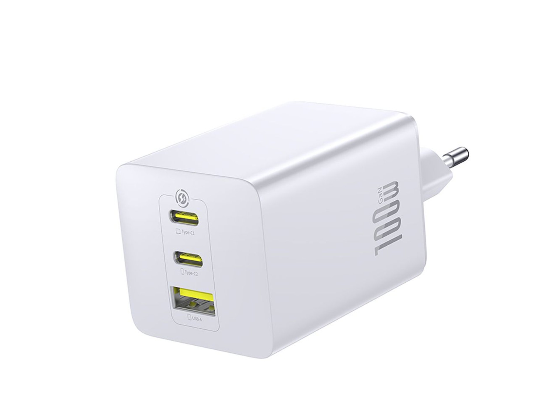 Baseus EnerFill FE11 2 x USB-C / USB-A 100W Wall Charger - White