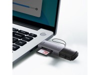 Baseus Lite Series USB-A/USB-C 3.0 SD/TF Card Reader - Gray