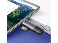 Baseus Lite Series USB-A/USB-C 3.0 SD/TF Card Reader - Gray