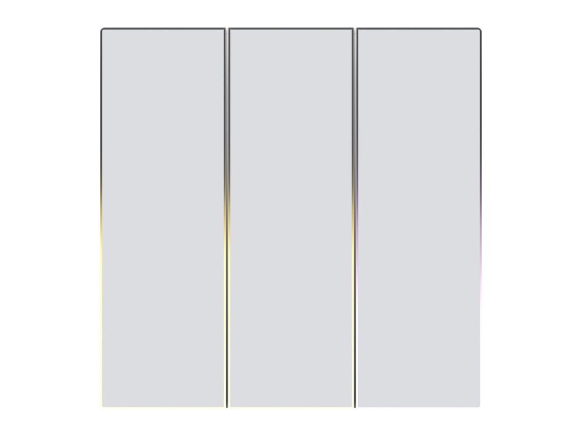 Interruptor de luz ZigBee sensível ao toque Avatto TS60-EU-W3 Triple TUYA (branco).