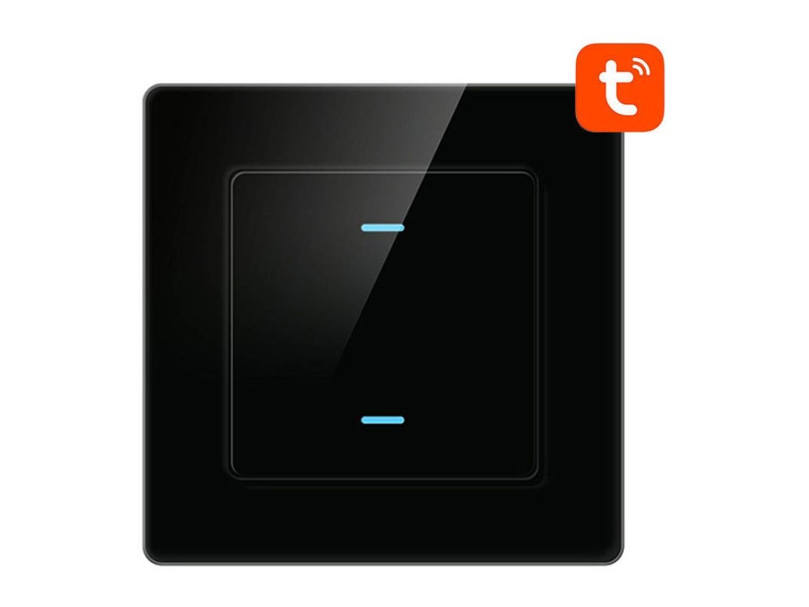 Interruptor de luz inteligente WiFi Avatto N-TS10-B2 de 2 vias TUYA (preto)
