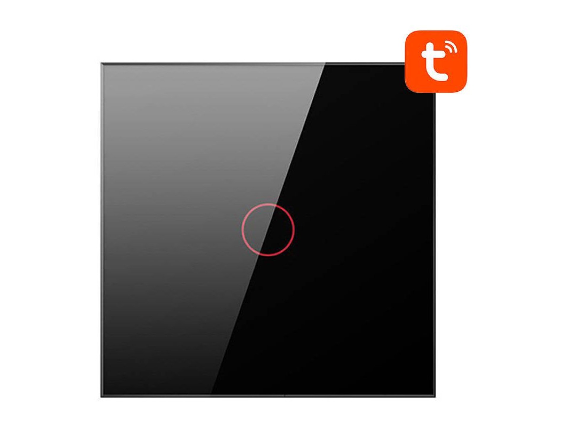 Interruptor de luz inteligente ZigBee Avatto LZTS02-EU-B1 1 via sem neutro TUYA (preto)