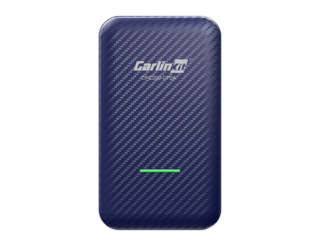 Adaptador inal�mbrico Carlinkit CP2A para Apple CarPlay/Android Auto (azul)
