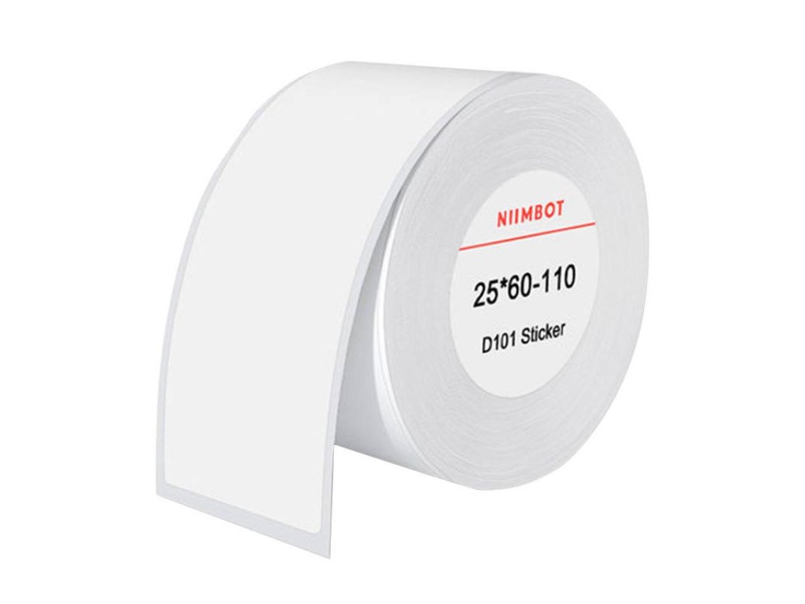 Thermal labels Niimbot stickers 25x60 mm, 110 pcs (White)