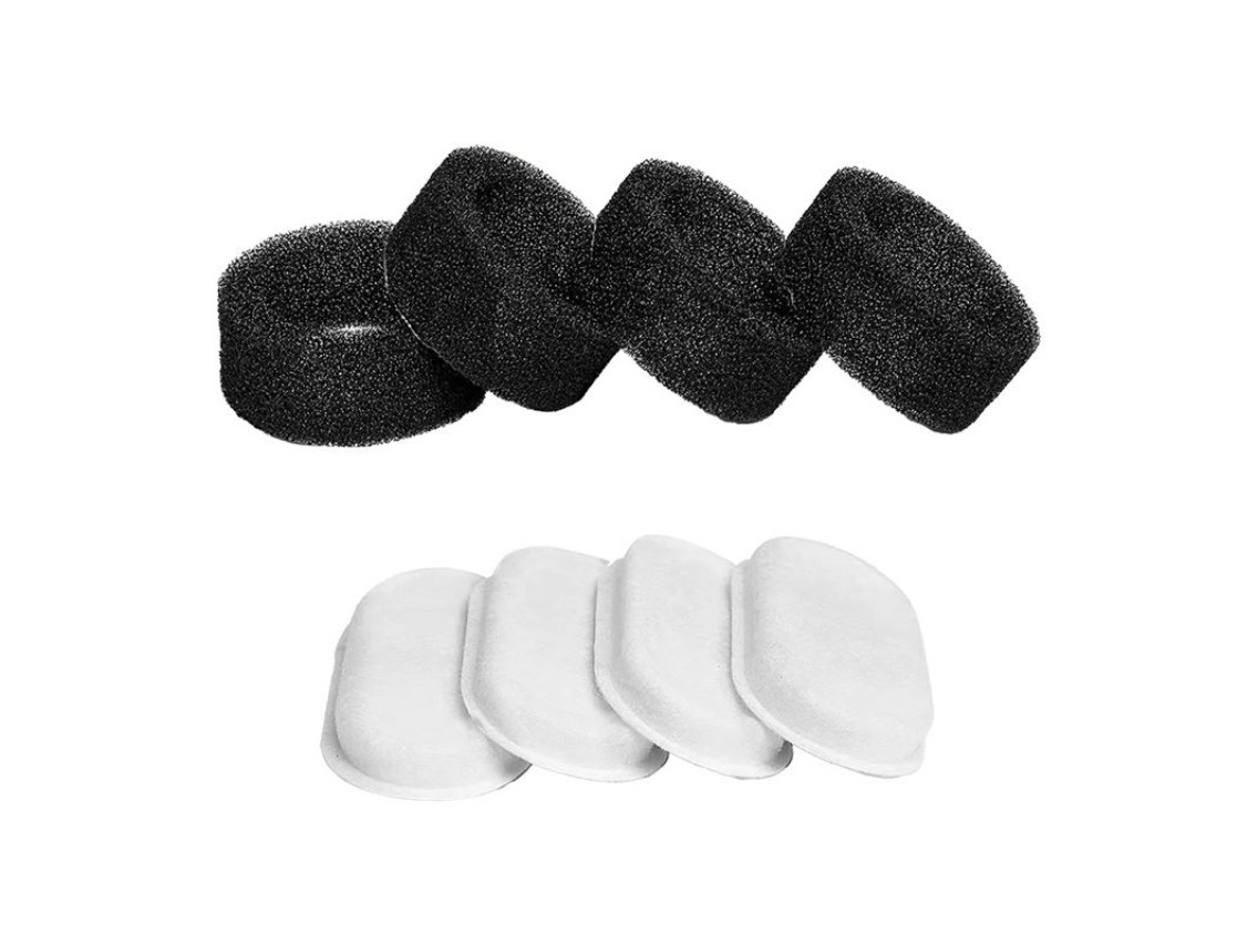 Conjunto de 4 filtros para bebedouro de gato Rojeco de aço inoxidável 3,2L/2L