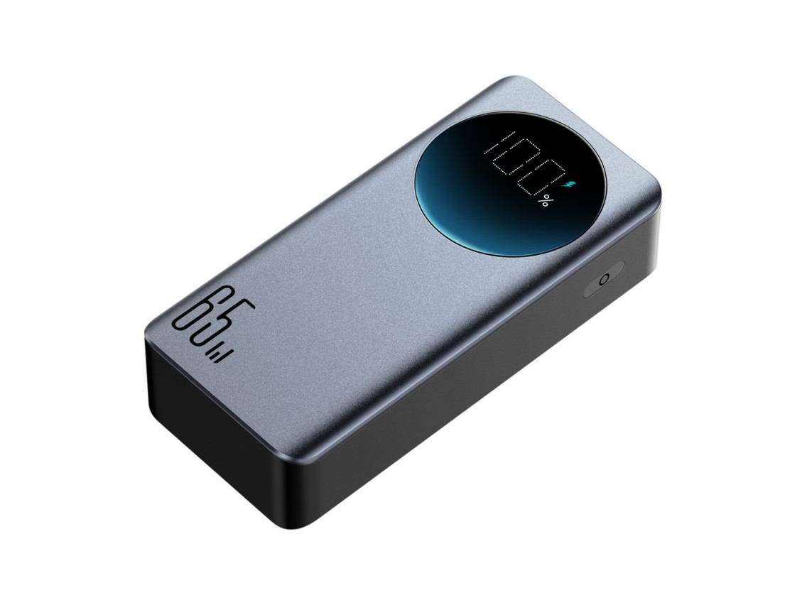 Batera externa Joyroom de 30000 mAh y 65 W con pantalla digital (JR-PBF05) - negra