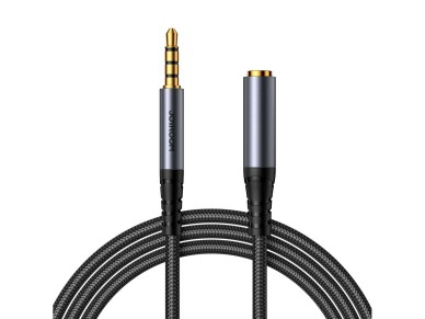Joyroom stereo audio cable AUX 3.5 mm mini jack (male) - mini jack (female) 1.2 m black (SY-A09)
