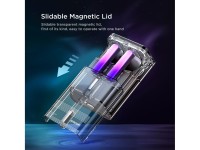 Fones de ouvido sem fio TWS Joyroom JR-TC1 IceLens Series com luzes LED - preto Fones de ouvido sem fio TWS Joyroom JR-TC1 IceLens Series com luzes LED - preto