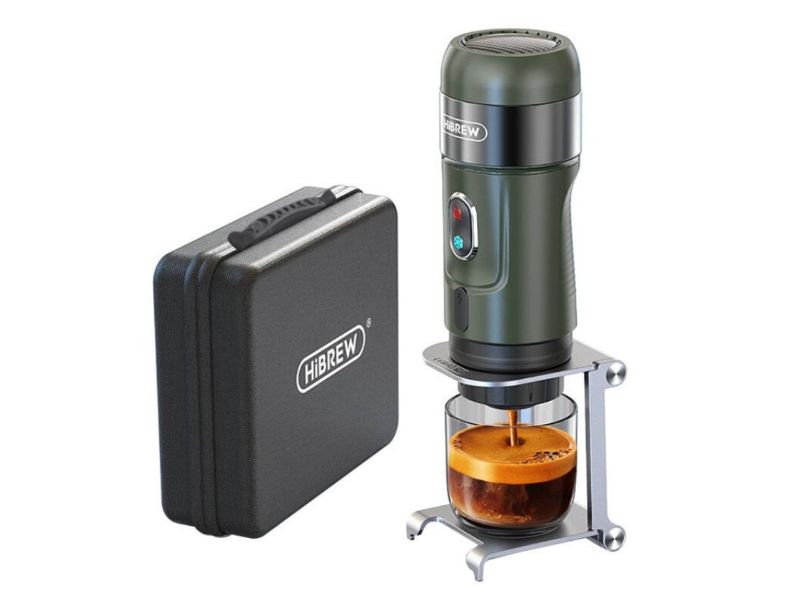 Cafeteira portátil 3 em 1 com estojo HiBREW H4B_GN