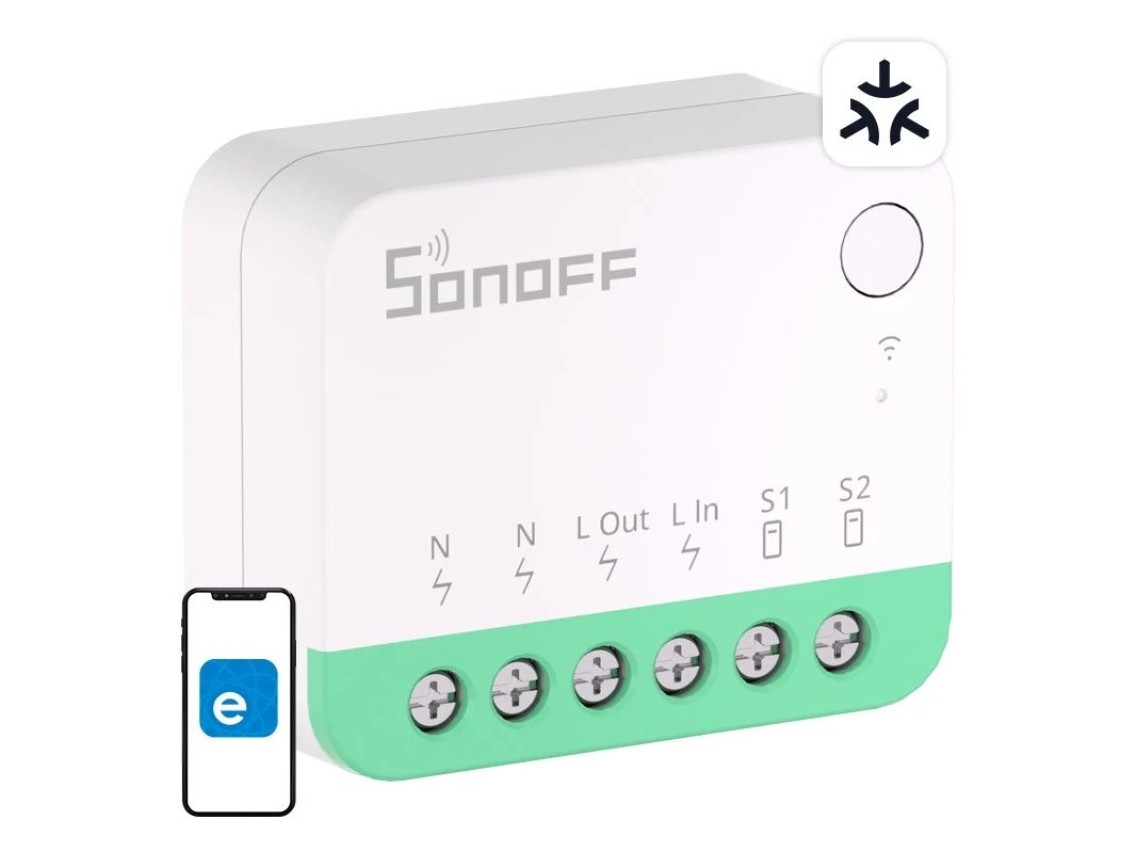 Mini interruptor inteligente WiFi Sonoff MINIR4M Matter (HomeKit, SmartThings, Home Assistant)