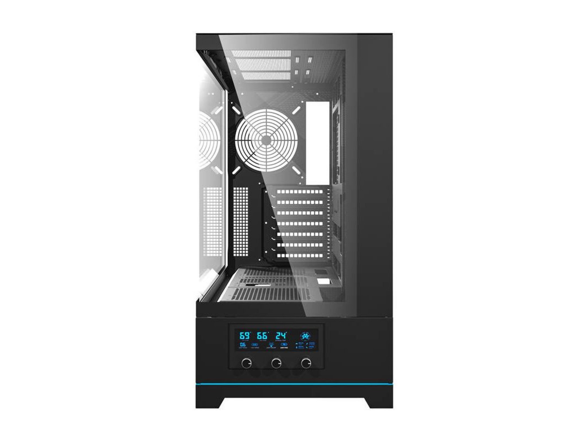 Gabinete para computador Darkflash DY451 sem ventoinhas (preto)
