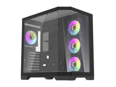 Darflash FT418 PRO computer case + 7 aRGB fans (black)