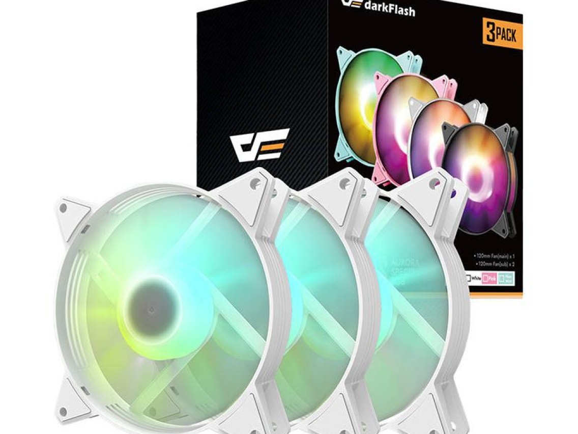 Computer Fan Set ARGB Darkflash C6 3in1 120x120 (white)