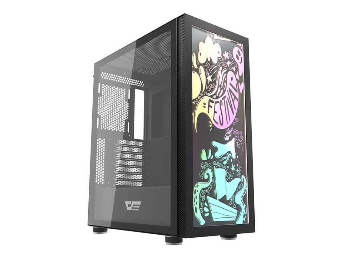 Darkflash DK210 Graffiti computer case (black)