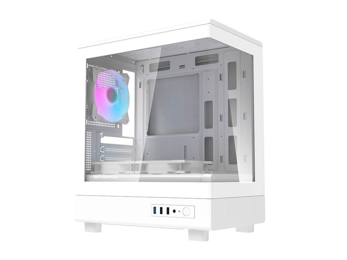 Darkflash DB330M computer case (white) + 3 ARGB fans