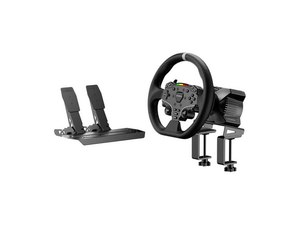 Kit de juego - Base R3 + Volante ES + Pedales SRP-Lite + Abrazaderas Moza Racing R3 RS074 (PC)