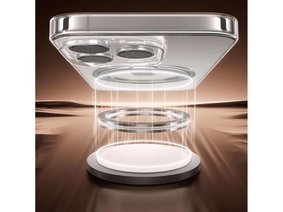 Joyroom JR-16JL6 Funda ultrafina compatible con MagSafe para iPhone 16 Pro con soporte de anillo de 