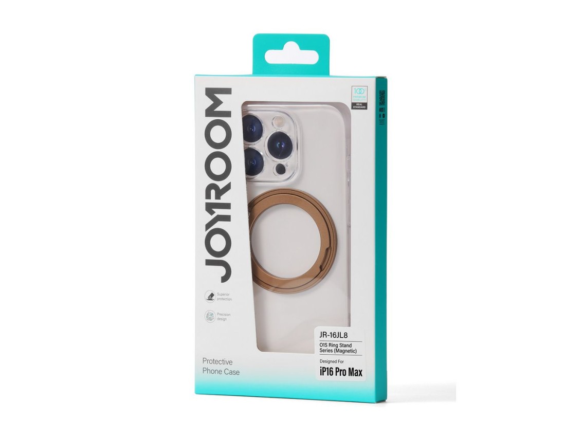 Joyroom JR-16JL6 Funda ultrafina compatible con MagSafe para iPhone 16 Pro con soporte de anillo de 