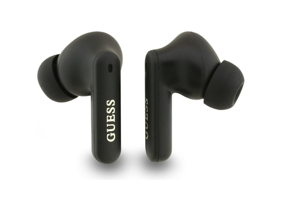 Auriculares inalmbricos Guess 4G Classic con logo metlico y cancelacin de ruido - Negros