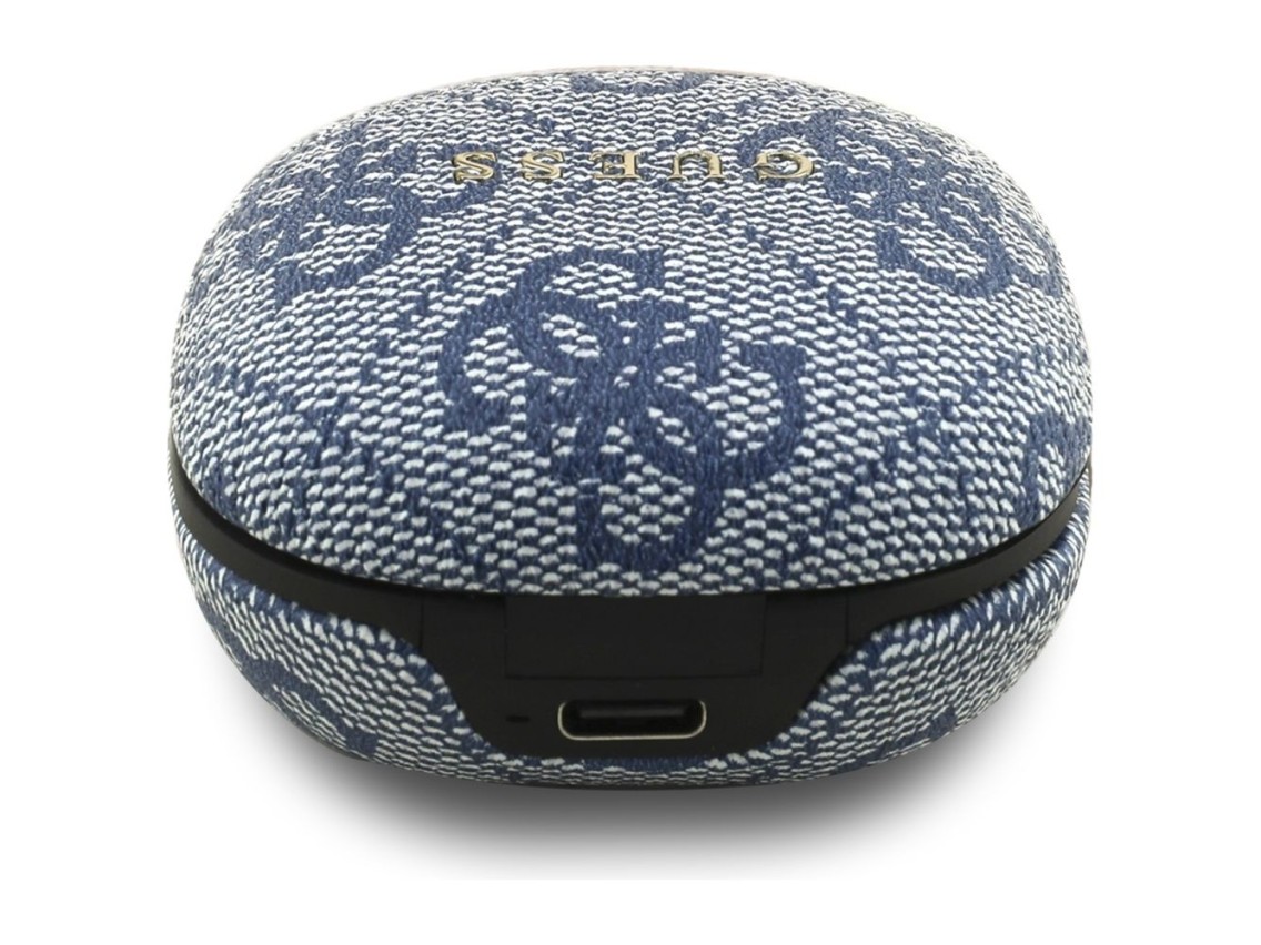 Auriculares inalmbricos Guess 4G Classic con logo metlico y cancelacin de ruido - Azul