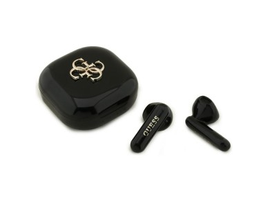 Auriculares inalmbricos Guess 4G con logo metlico TWS - negros