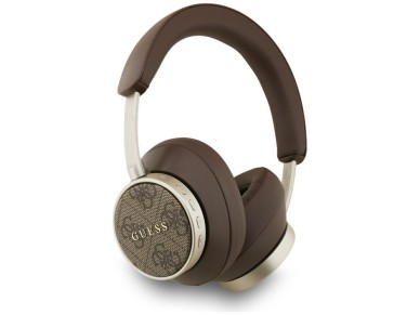Auriculares inalmbricos supraaurales Guess Bluetooth 4G con el logo clsico - Marrn