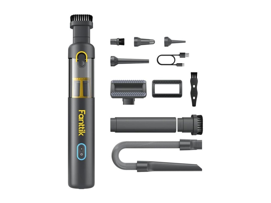 Aspirador de p porttil sem fio V8 Apex para carro (cinza)