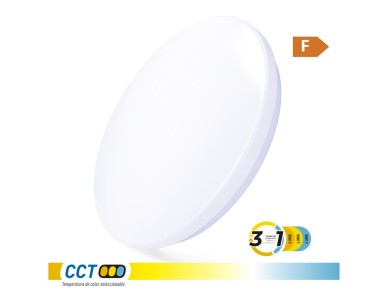 Aplique led circular de superficie 24 w 3cct 2490 lm 38 x 6,6 cm
