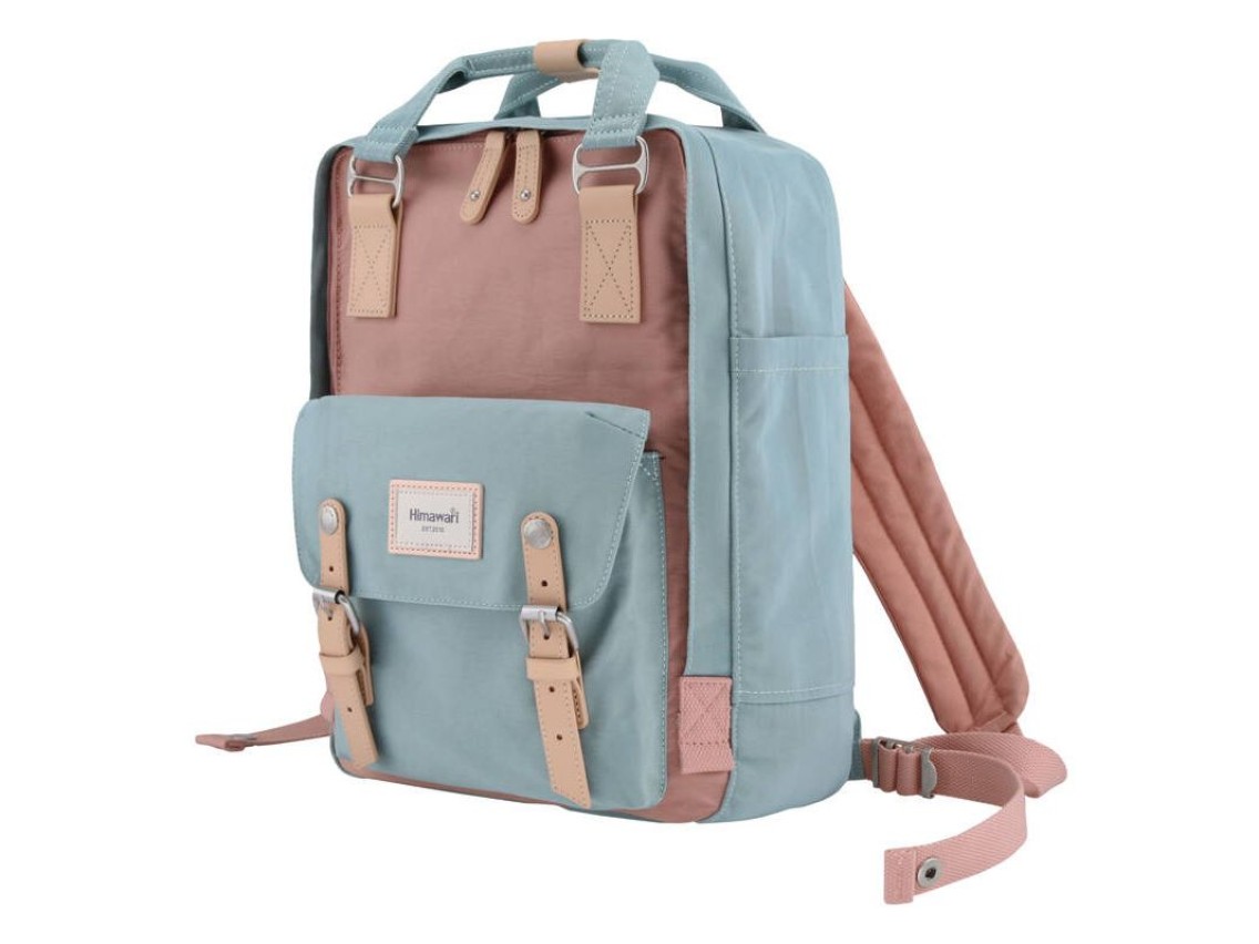 Mochila para laptop Himawari 188L-1 14'' (rosa-azul)