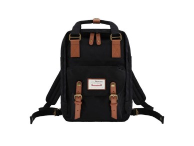 Himawari 188L black and brown 14'' laptop backpack
