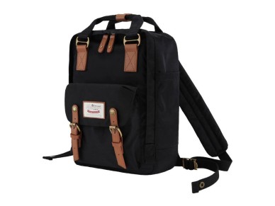 Mochila para port�til Himawari 188L de 14 pulgadas, color negro y marr�n