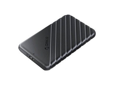 Orico 25PW1 HDD/SSD 2,5", 5 Gbps, gabinete USB-A para USB Micro-B (preto)